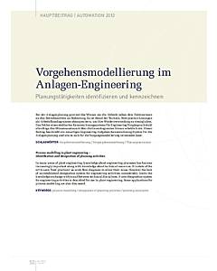 Vorgehensmodellierung im Anlagen-Engineering