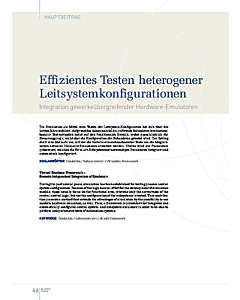 Effizientes Testen heterogener Leitsystemkonfigurationen