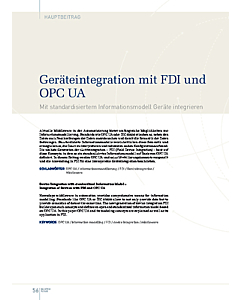 Geräteintegration mit FDI und OPC UA