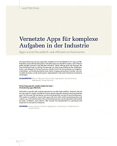 Vernetzte Apps für komplexe Aufgaben in der Industrie