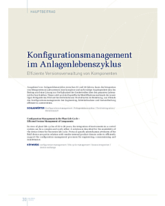 Konfigurationsmanagement im Anlagenlebenszyklus