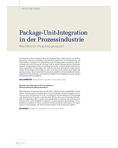 Package-Unit-Integration in der Prozessindustrie