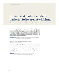 Industrie 4.0 ohne modellbasierte Softwareentwicklung