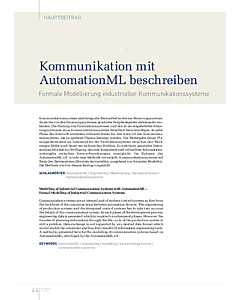 Kommunikation mit AutomationML beschreiben
