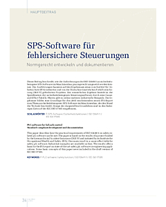 SPS-Software für fehlersichere Steuerungen