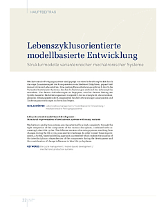 Lebenszyklusorientierte modellbasierte Entwicklung