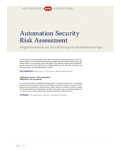 Automation Security Risk Assessment