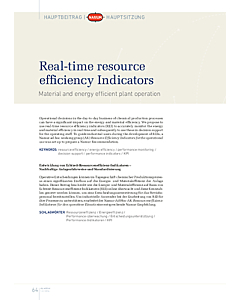 Real-time resource efficiency Indicators