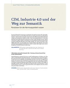 CIM, Industrie 4.0 und der Weg zur Semantik