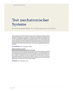 Test mechatronischer Systeme