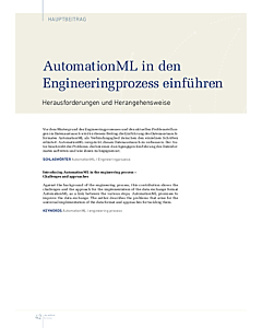 AutomationML in den Engineeringprozess einführen