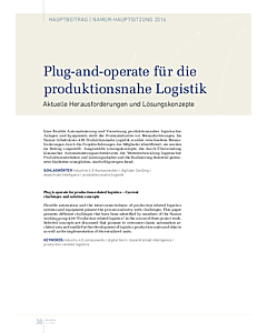 Plug-and-operate für die produktionsnahe Logistik