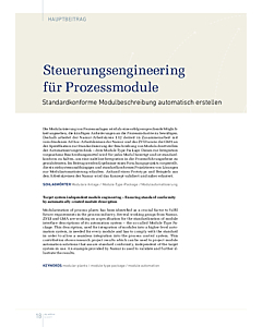 Steuerungsengineering für Prozessmodule