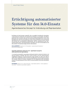 Ertüchtigung automatisierter Systeme für den I4.0-Einsatz
