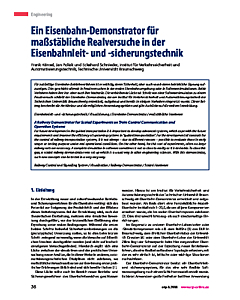 Ein Eisenbahn-Demonstrator für maßstäbliche Realversuche in der Eisenbahnleit- und -sicherungstechnik