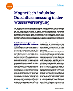 Magnetisch-induktive Durchflussmessung in der Wasserversorgung