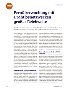 Fernüberwachung mit Drahtlosnetzwerken großer Reichweite