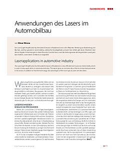 Anwendungen des Lasers im Automobilbau