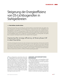 Steigerung der Energieeffizienz von DS-Lichtbogenöfen in Stahlgießereien
