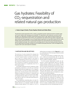 Gas hydrates: Feasibility of CO2-sequestration and related natural gas production