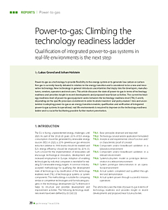 Power-to-gas: Climbing the technology readiness ladder
