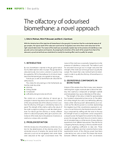 The olfactory of odourised biomethane: a novel approach