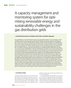 A capacity management and monitoring system for optimising renewable energy and sustainability challenges in the gas distribution grids