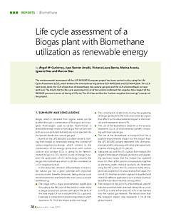 Life cycle assessment of a Biogas plant with Biomethane utilization as renewable energy