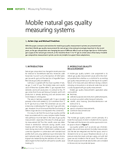 Mobile natural gas quality measuring systems