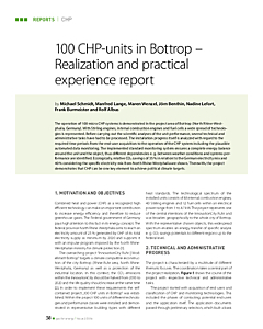 100 CHP-units in Bottrop – Realization and practical experience report