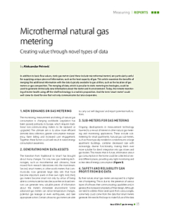 Microthermal natural gas metering