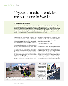 10 years of methane emission measurements in Sweden