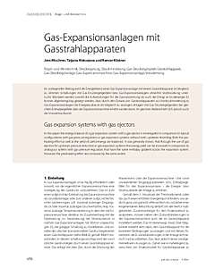 Gas-Expansionsanlagen mit Gasstrahlapparaten
