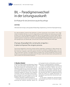 BIL – Paradigmenwechsel in der Leitungsauskunft