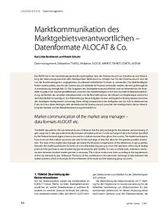 Marktkommunikation des Marktgebietsverantwortlichen – Datenformate ALOCAT & Co.