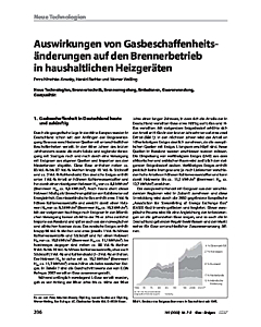 Auswirkungen von Gasbeschaffenheitsänderungen auf den Brennerbetrieb in haushaltlichen Heizgeräten