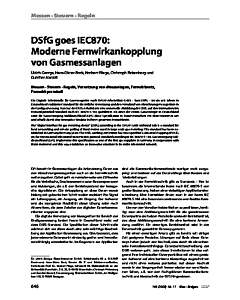 DSfG goes IEC870: Moderne Fernwirkankopplung von Gasmessanlagen
