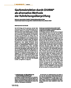 Gasferndetektion durch CHARM® als alternative Methode der -Rohrleitungsüberprüfung