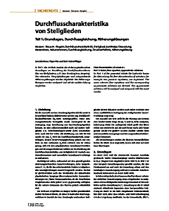 Durchflusscharakteristika von Stellglieden