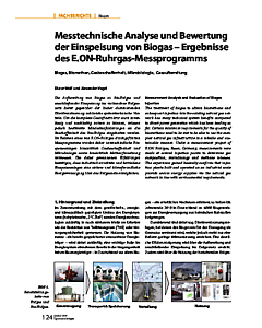 Messtechnische Analyse und Bewertung der Einspeisung von Biogas - Ergebnisse des E.ON-Ruhrgas-Messprogramms