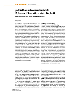 μ-KWK aus Anwendersicht: Fokus auf Funktion statt Technik