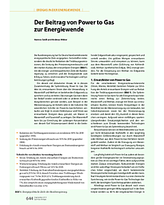 Der Beitrag von Power to Gas zur Energiewende