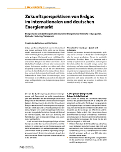 Zukunftsperspektiven von Erdgas im internationalen und deutschen Energiemarkt