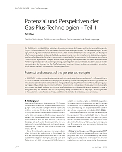 Potenzial und Perspektiven der Gas-Plus-Technologien – Teil 1