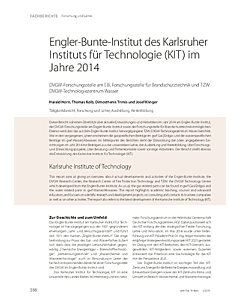 Engler-Bunte-Institut des Karlsruher Instituts für Technologie (KIT) im Jahre 2014