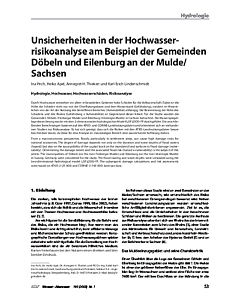 Unsicherheiten in der Hochwasser-risikoanalyse am Beispiel der Gemeinden Döbeln und Eilenburg an der Mulde/Sachsen
