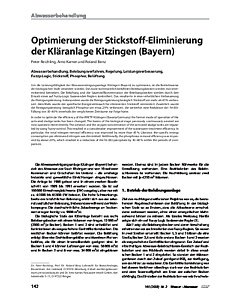 Optimierung der Stickstoff-Eliminierung der Kläranlage Kitzingen (Bayern)