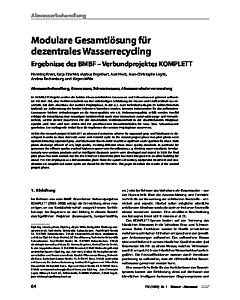 Modulare Gesamtlösung für dezentrales Wasserrecycling