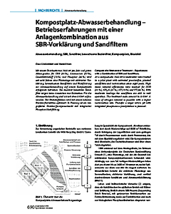 Kompostplatz-Abwasserbehandlung - Betriebserfahrungen mit einer Anlagenkombination aus SBR-Vorklärung und Sandfiltern