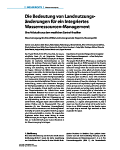 Die Bedeutung von Landnutzungs­änderungen für ein Integriertes Wasserressourcen-Management